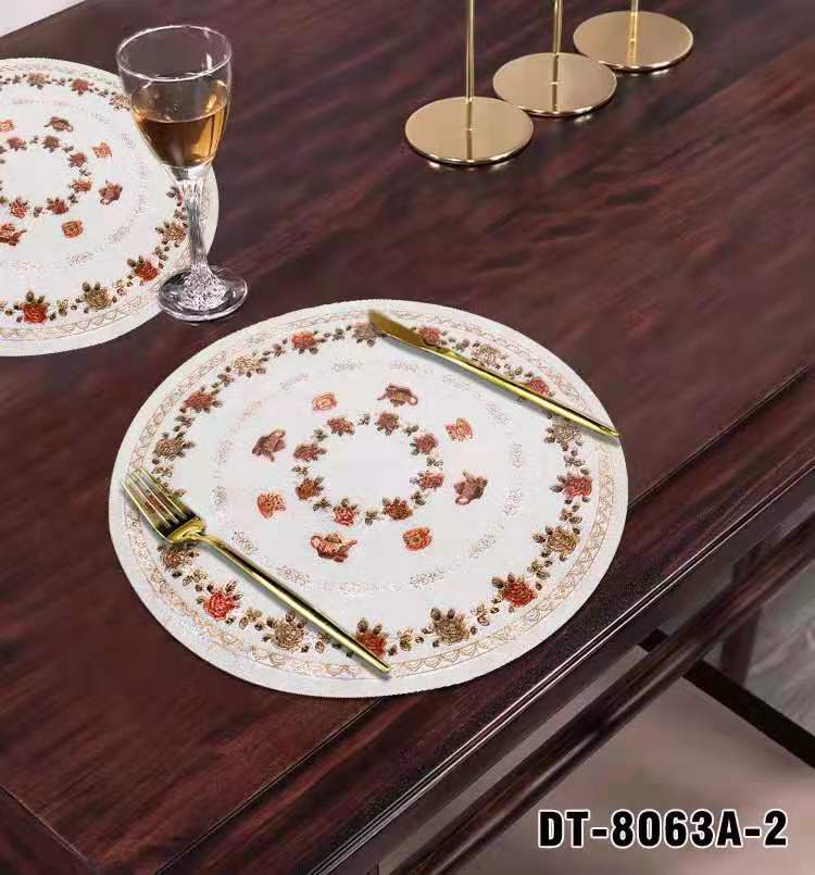 PVC Waterproof and Oilproof and Heatproof Heat Insulation Japanese and European Style Western-Style Placemat Placemat Bowl Coaster Cup Coaster PVC Waterproof and Oilproof and Heatproof Heat Insulation Japanese and European Style Western-Style Placemat Placemat Bowl Coaster Cup Coaster