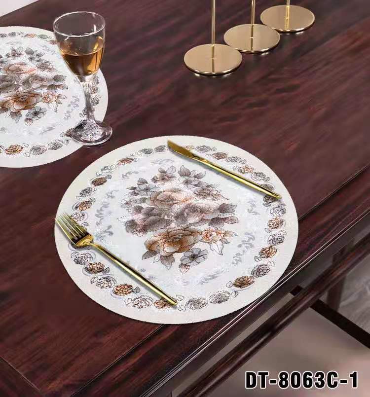 PVC Waterproof and Oilproof and Heatproof Heat Insulation Japanese and European Style Western-Style Placemat Placemat Bowl Coaster Cup Coaster PVC Waterproof and Oilproof and Heatproof Heat Insulation Japanese and European Style Western-Style Placemat Placemat Bowl Coaster Cup Coaster