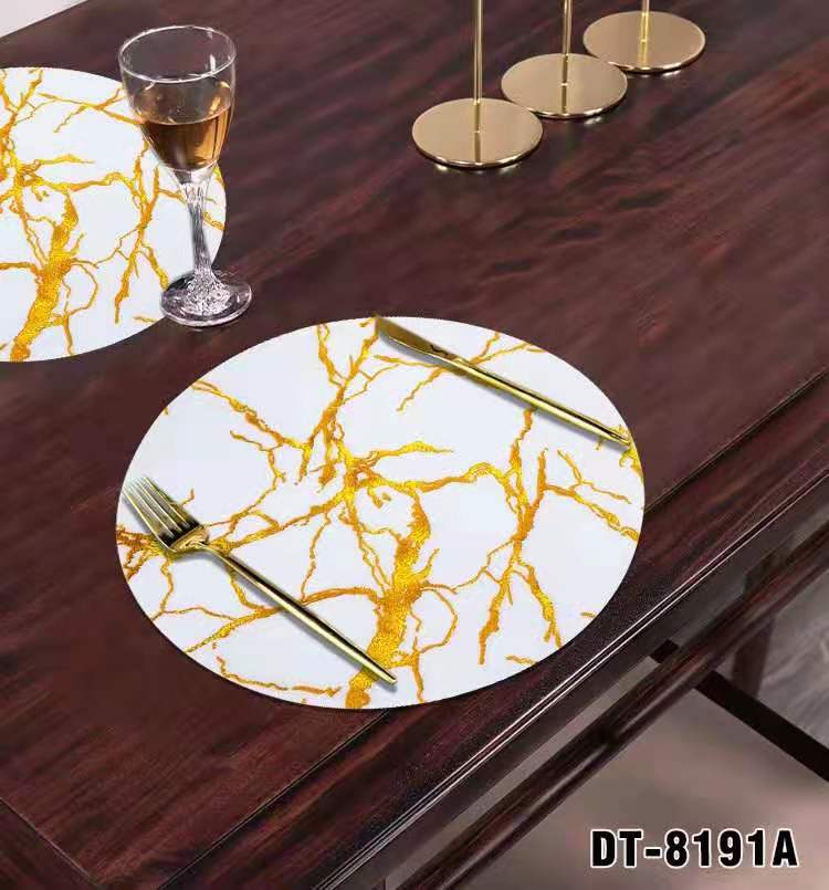 PVC Waterproof and Oilproof and Heatproof Heat Insulation Japanese and European Style Western-Style Placemat Placemat Bowl Coaster Cup Coaster PVC Waterproof and Oilproof and Heatproof Heat Insulation Japanese and European Style Western-Style Placemat Placemat Bowl Coaster Cup Coaster