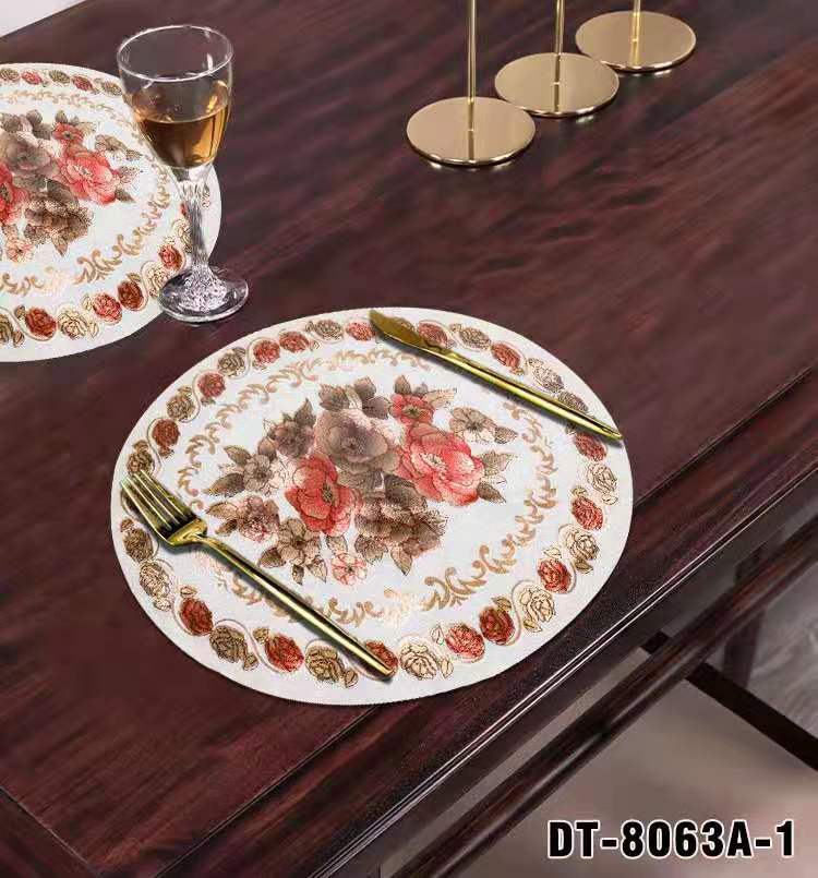 PVC Waterproof and Oilproof and Heatproof Heat Insulation Japanese and European Style Western-Style Placemat Placemat Bowl Coaster Cup Coaster PVC Waterproof and Oilproof and Heatproof Heat Insulation Japanese and European Style Western-Style Placemat Placemat Bowl Coaster Cup Coaster