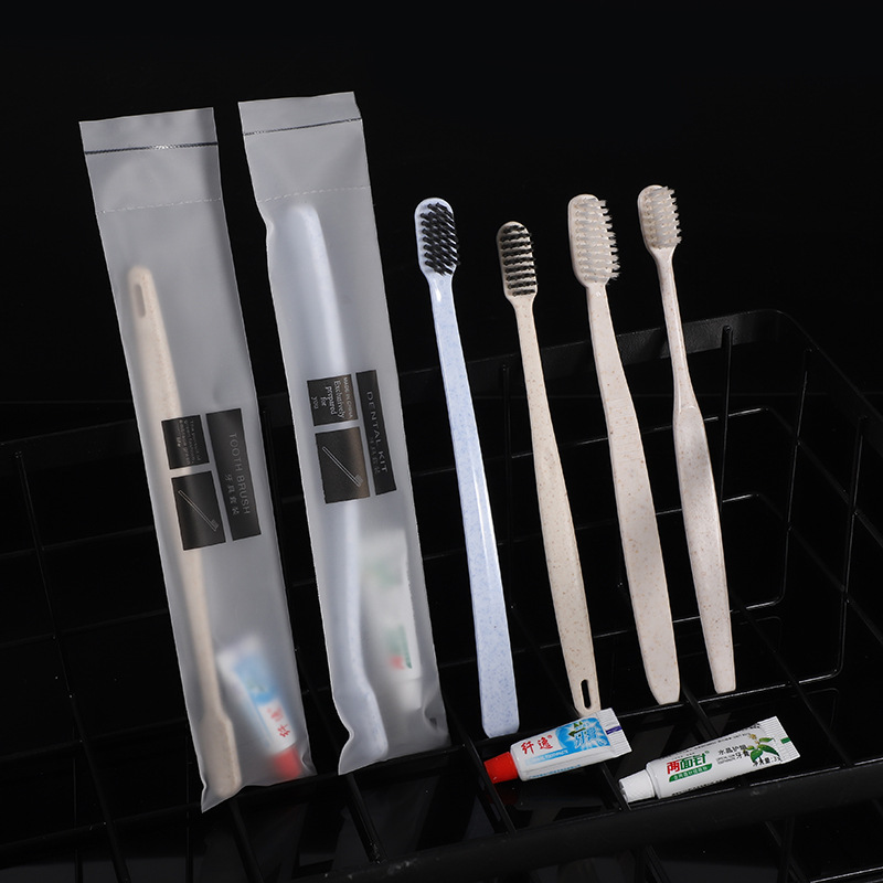 Hotel Hotel Disposable Toothbrush Hospitality Toiletries Toothbrush Toothpaste 2-in-1 Package Whole Box Tooth-Cleaners