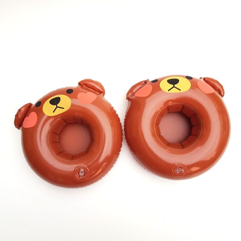 Spot PVC Inflatable Water Sports Goods Flamingo Coaster Inflatable Water Floating Beverage Cup Holder Cup Holder