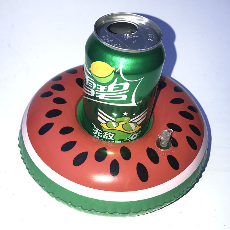 Spot PVC Inflatable Water Sports Goods Flamingo Coaster Inflatable Water Floating Beverage Cup Holder Cup Holder