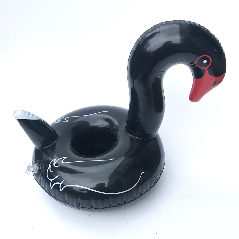 Spot PVC Inflatable Water Sports Goods Flamingo Coaster Inflatable Water Floating Beverage Cup Holder Cup Holder