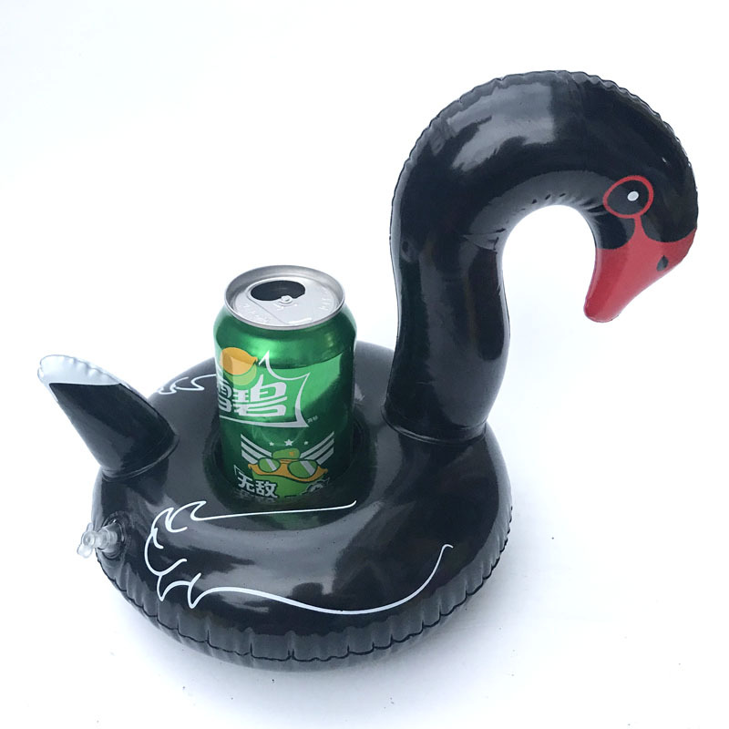Spot PVC Inflatable Water Sports Goods Flamingo Coaster Inflatable Water Floating Beverage Cup Holder Cup Holder