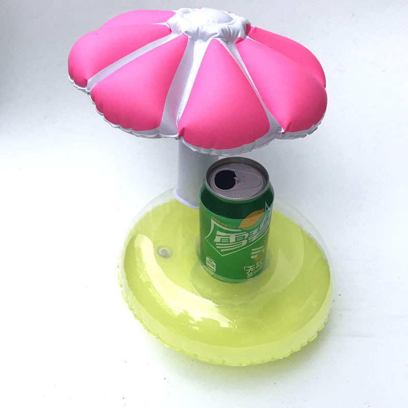 Spot PVC Inflatable Water Sports Goods Flamingo Coaster Inflatable Water Floating Beverage Cup Holder Cup Holder
