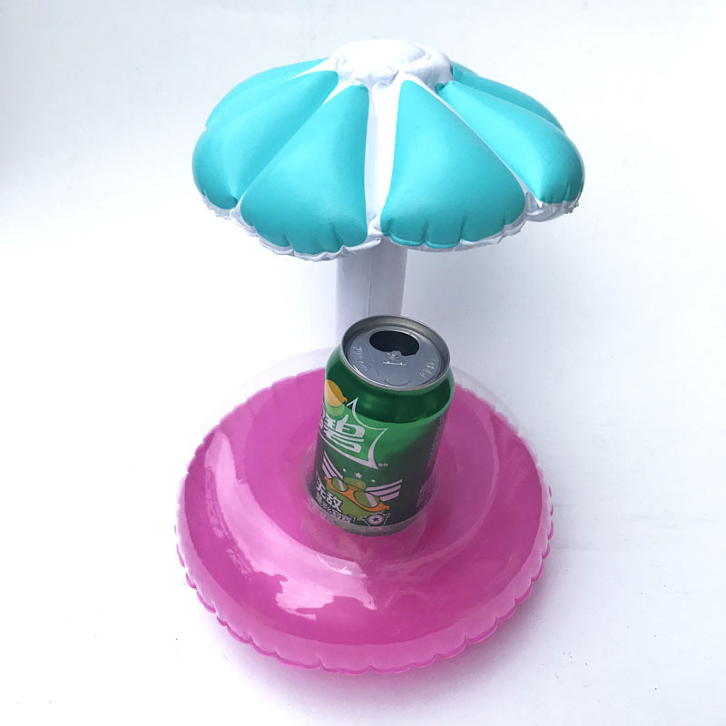 Spot PVC Inflatable Water Sports Goods Flamingo Coaster Inflatable Water Floating Beverage Cup Holder Cup Holder