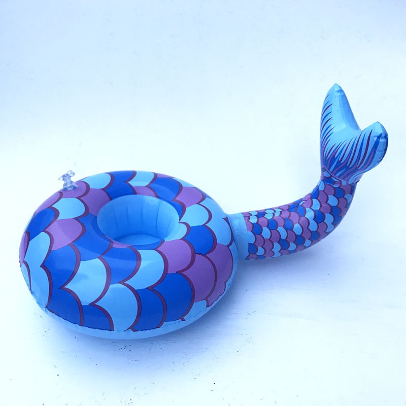 Spot PVC Inflatable Water Sports Goods Flamingo Coaster Inflatable Water Floating Beverage Cup Holder Cup Holder