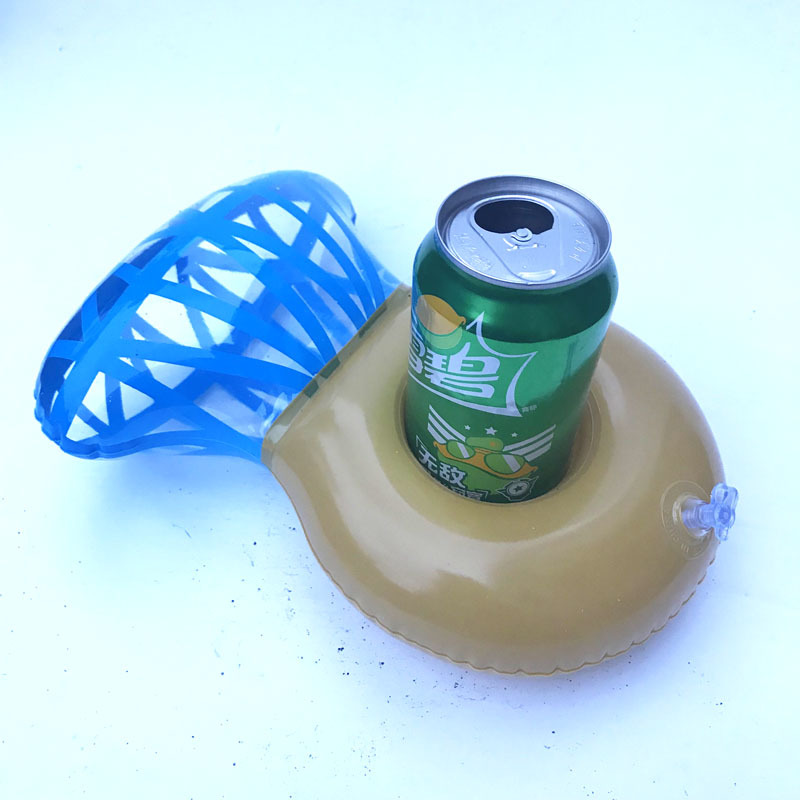 Spot PVC Inflatable Water Sports Goods Flamingo Coaster Inflatable Water Floating Beverage Cup Holder Cup Holder