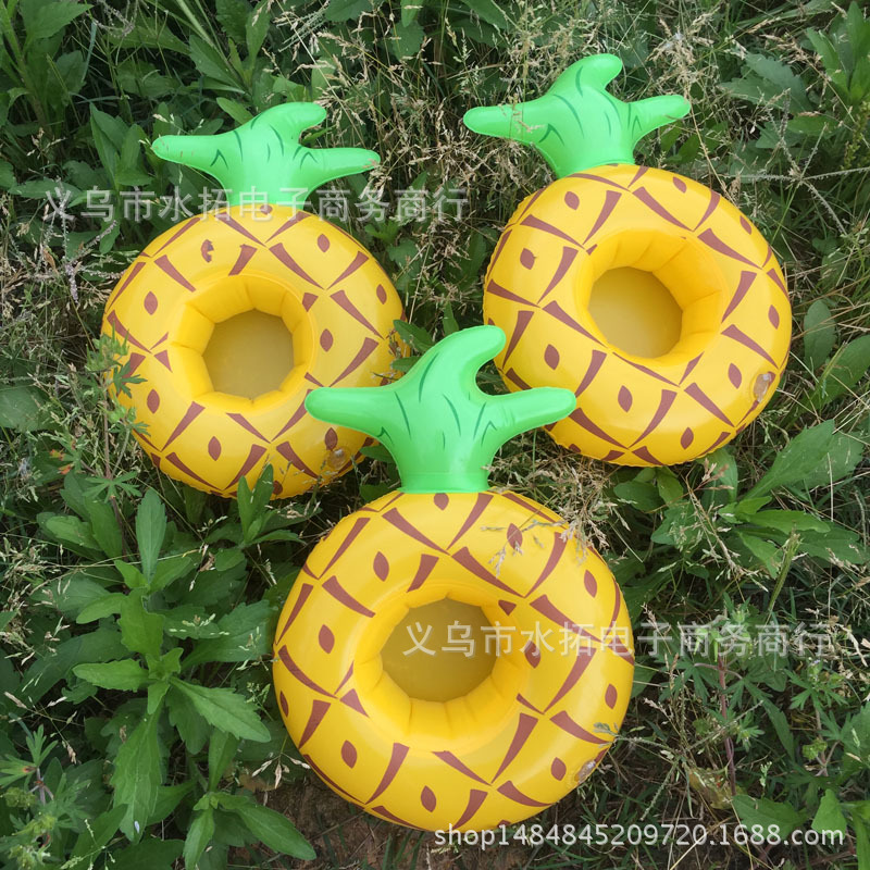 Spot PVC Inflatable Water Sports Goods Flamingo Coaster Inflatable Water Floating Beverage Cup Holder Cup Holder