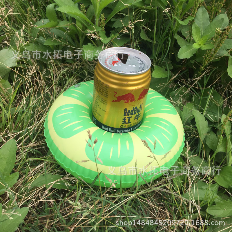 Spot PVC Inflatable Water Sports Goods Flamingo Coaster Inflatable Water Floating Beverage Cup Holder Cup Holder