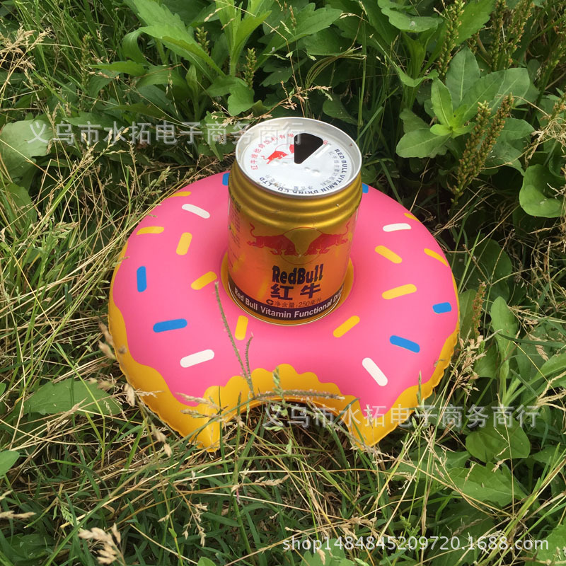 Spot PVC Inflatable Water Sports Goods Flamingo Coaster Inflatable Water Floating Beverage Cup Holder Cup Holder