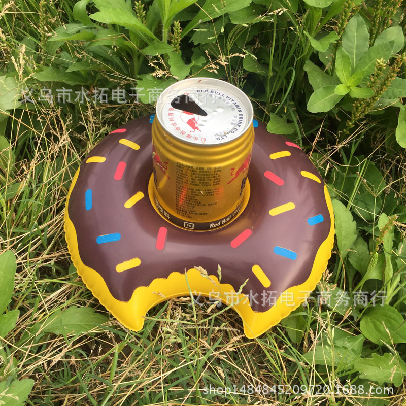 Spot PVC Inflatable Water Sports Goods Flamingo Coaster Inflatable Water Floating Beverage Cup Holder Cup Holder