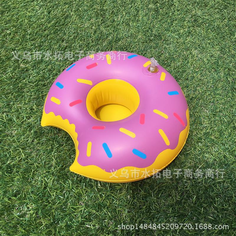 Spot PVC Inflatable Water Sports Goods Flamingo Coaster Inflatable Water Floating Beverage Cup Holder Cup Holder