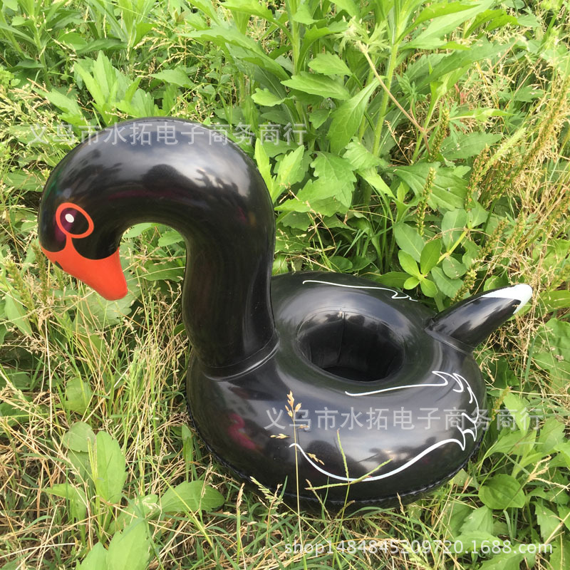 Spot PVC Inflatable Water Sports Goods Flamingo Coaster Inflatable Water Floating Beverage Cup Holder Cup Holder
