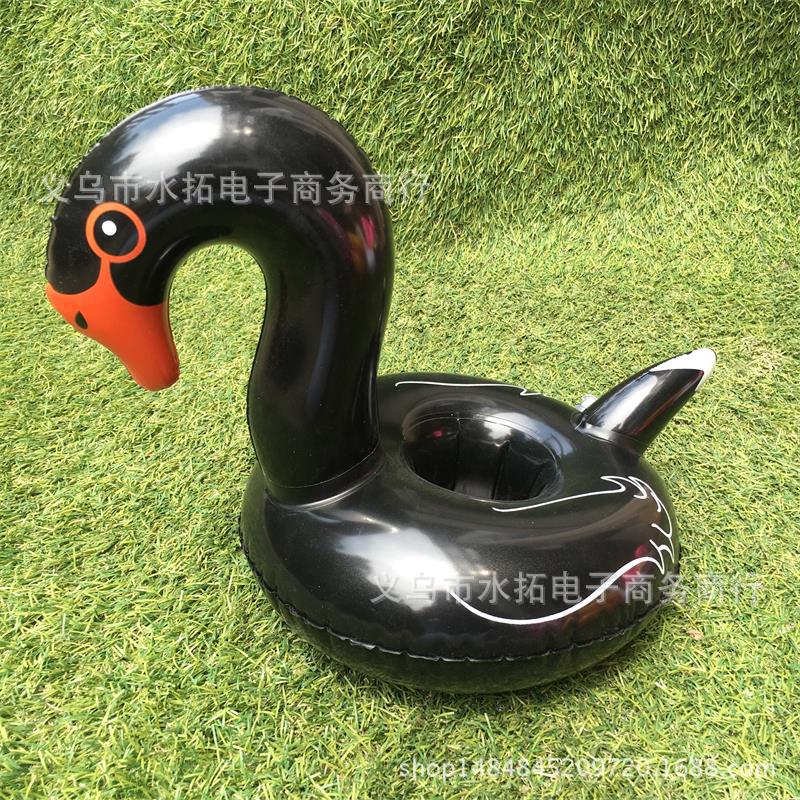 Spot PVC Inflatable Water Sports Goods Flamingo Coaster Inflatable Water Floating Beverage Cup Holder Cup Holder