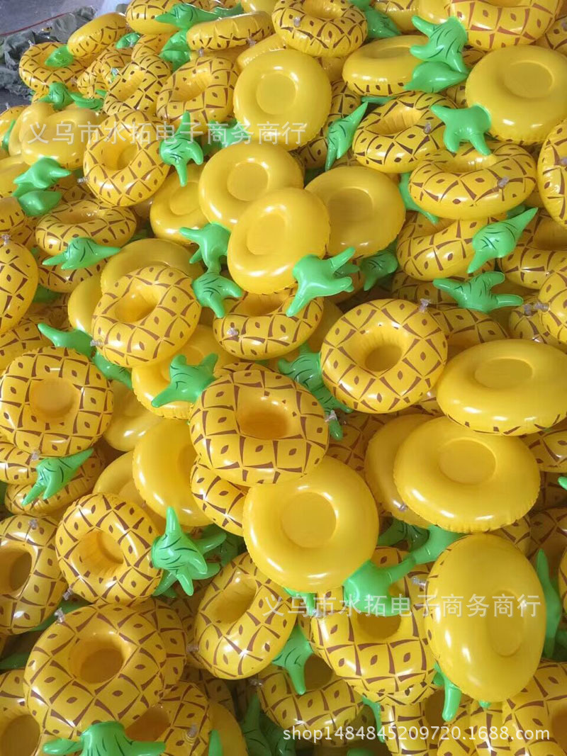 Spot PVC Inflatable Water Sports Goods Flamingo Coaster Inflatable Water Floating Beverage Cup Holder Cup Holder