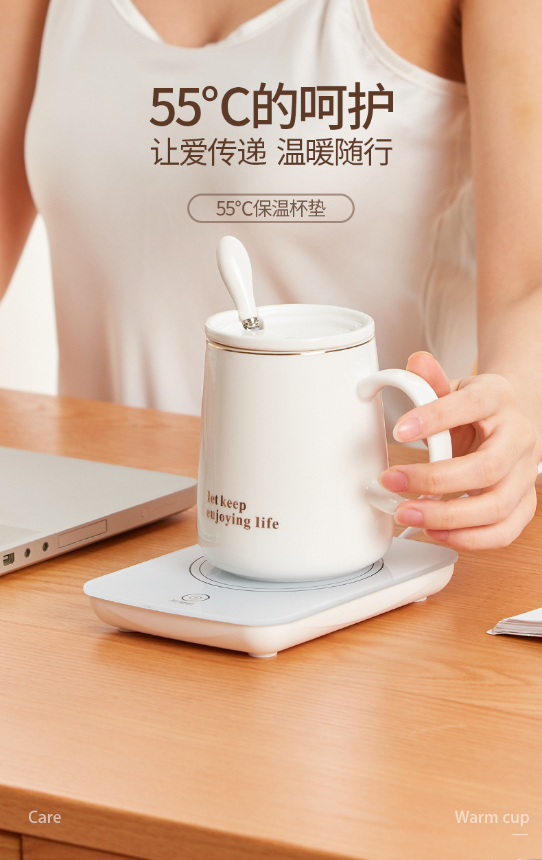 Ceramic Warm Cup 55 Degrees Constant Temperature Coaster Office Hot Milk Heating Coaster Coffee Cup Insulated Coaster Ceramic Warm Cup 55 Degrees Constant Temperature Coaster Office Hot Milk Heating Coaster Coffee Cup Insulated Coaster