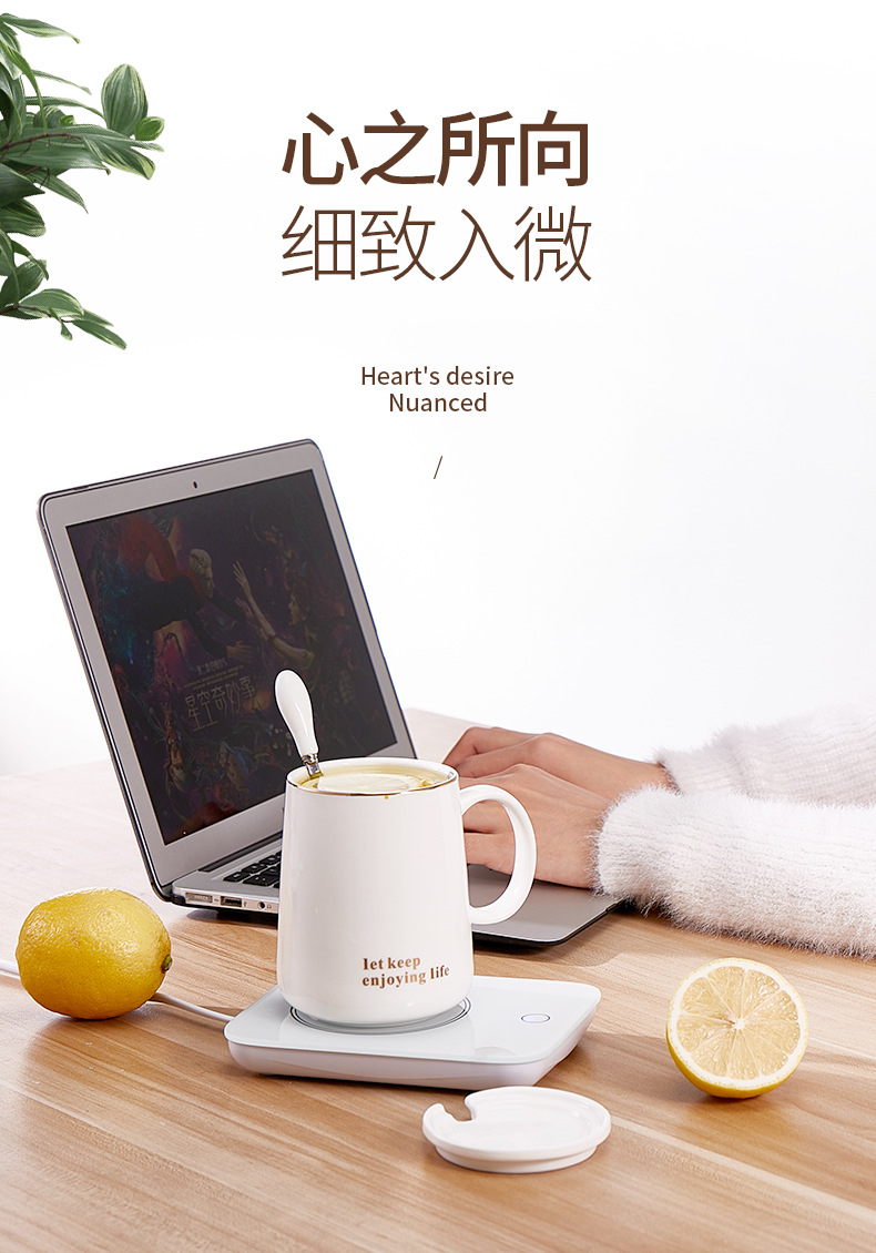 Ceramic Warm Cup 55 Degrees Constant Temperature Coaster Office Hot Milk Heating Coaster Coffee Cup Insulated Coaster Ceramic Warm Cup 55 Degrees Constant Temperature Coaster Office Hot Milk Heating Coaster Coffee Cup Insulated Coaster