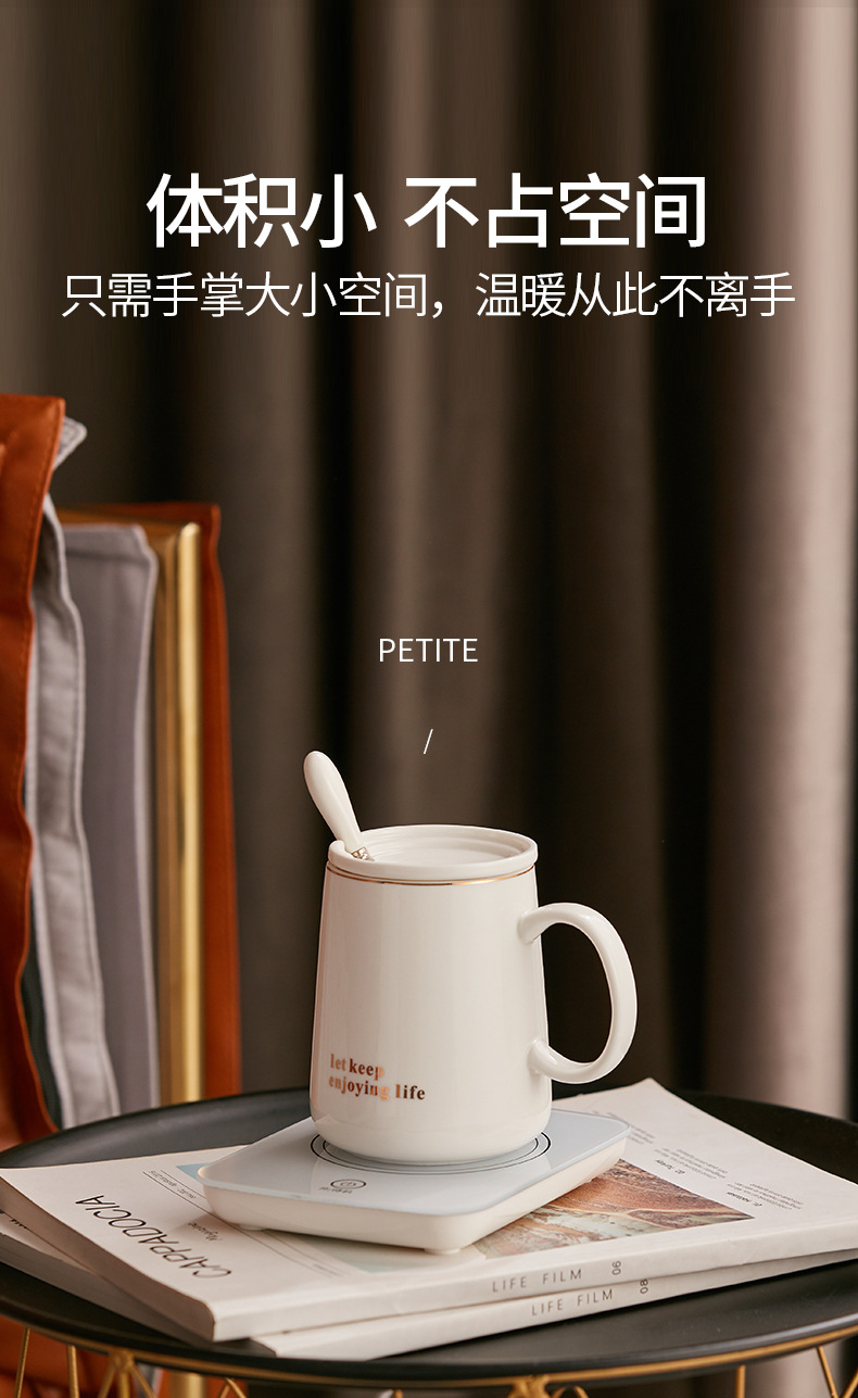 Ceramic Warm Cup 55 Degrees Constant Temperature Coaster Office Hot Milk Heating Coaster Coffee Cup Insulated Coaster Ceramic Warm Cup 55 Degrees Constant Temperature Coaster Office Hot Milk Heating Coaster Coffee Cup Insulated Coaster
