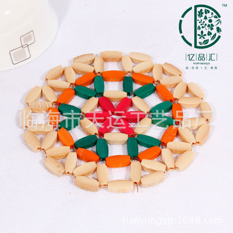 Authentic Factory Direct Sales Heat Proof Mat Bamboo Casserole Mat Home Kitchen Bamboo Placemat Boutique Hollow Out Bowl Coaster Cup Coaster