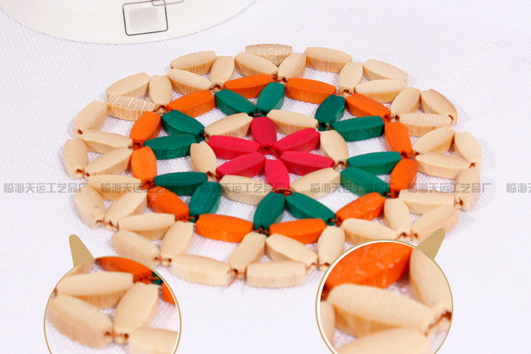 Authentic Factory Direct Sales Heat Proof Mat Bamboo Casserole Mat Home Kitchen Bamboo Placemat Boutique Hollow Out Bowl Coaster Cup Coaster