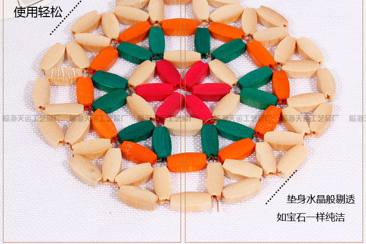 Authentic Factory Direct Sales Heat Proof Mat Bamboo Casserole Mat Home Kitchen Bamboo Placemat Boutique Hollow Out Bowl Coaster Cup Coaster