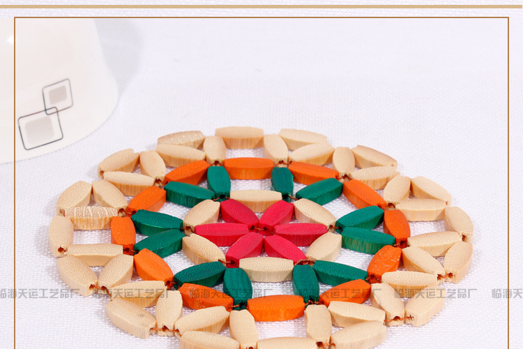 Authentic Factory Direct Sales Heat Proof Mat Bamboo Casserole Mat Home Kitchen Bamboo Placemat Boutique Hollow Out Bowl Coaster Cup Coaster