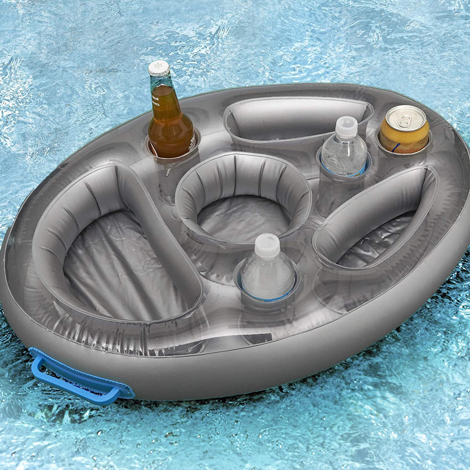 Drink Holder Cup Swimming Pool Inflatable Water Coaster Water Party Inflatable Floating Coaster Pool Dinner Plate