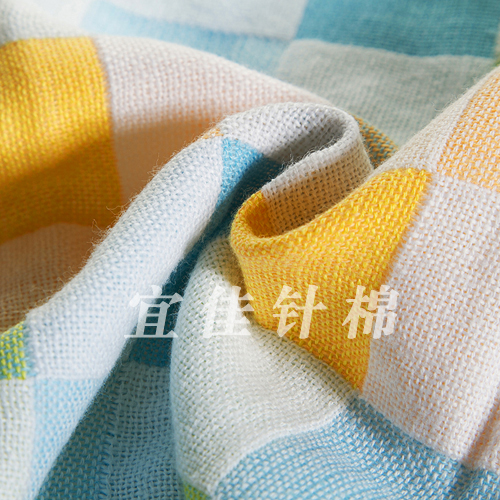 Factory direct gauze Plaid towel boy/not afford to soft absorbent towel/kindergarten sweat-absorbent towel