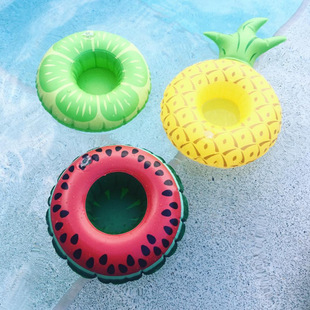 Factory in Stock Supply Ins Hot Sale Coconut Tree Cup Holder Inflatable Water Coaster Floating Beverage Cup Holder