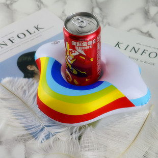 Factory in Stock Supply Ins Hot Sale Coconut Tree Cup Holder Inflatable Water Coaster Floating Beverage Cup Holder