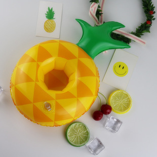 Factory in Stock Supply Ins Hot Sale Coconut Tree Cup Holder Inflatable Water Coaster Floating Beverage Cup Holder
