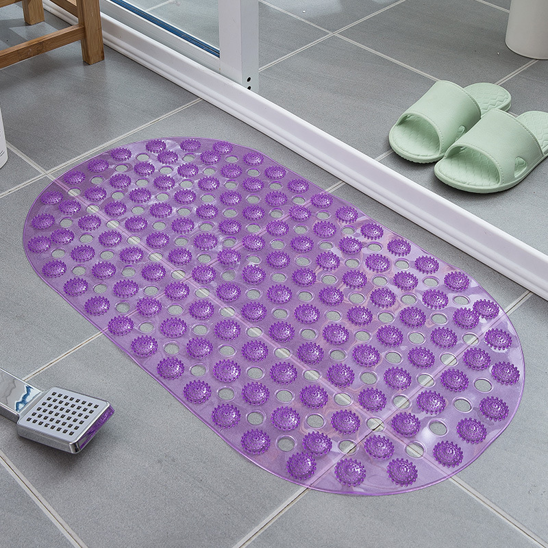 PVC Plain Oval Massage Bathroom Non-Slip Mat Bathroom Shower Room Bathtub Bath Non-Slip Mat Factory Direct Sales