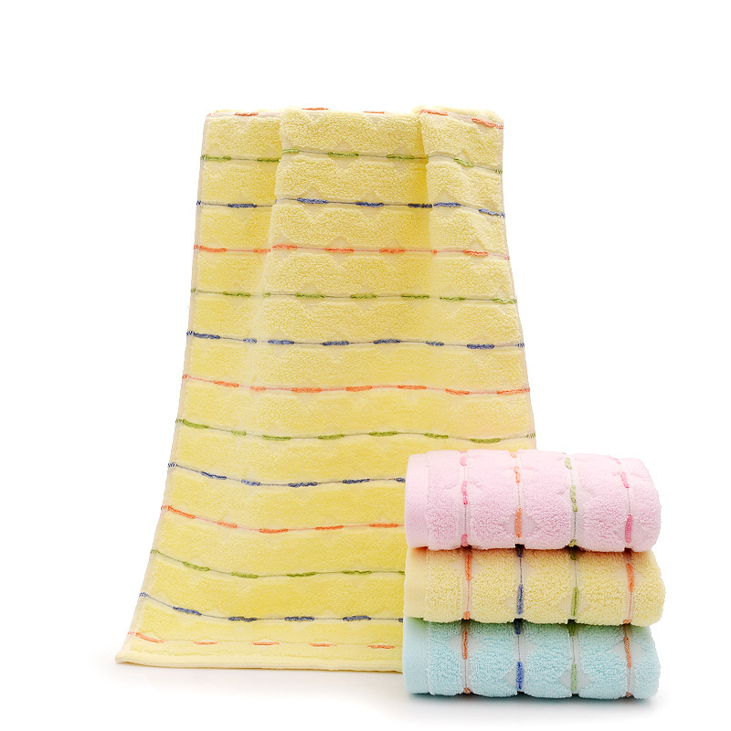 Pure cotton color strip towel towel gift promotion towel can be customized LOGO Pure cotton color strip towel towel gift promotion towel can be customized LOGO