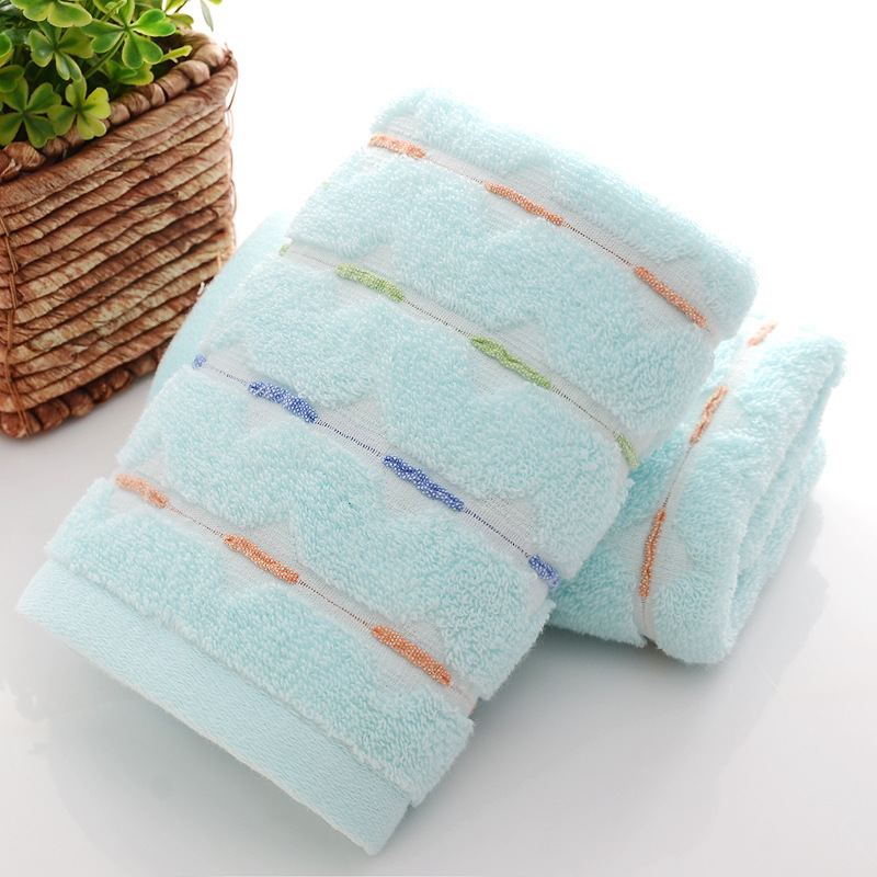Pure cotton color strip towel towel gift promotion towel can be customized LOGO Pure cotton color strip towel towel gift promotion towel can be customized LOGO