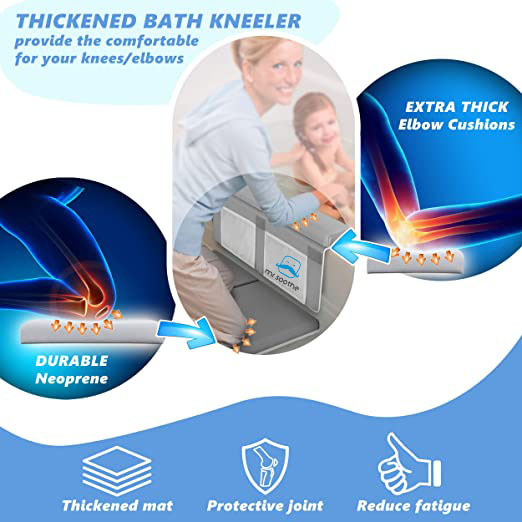 Longgang Factory Neoprene Bathroom Kneeling Pad Removable Bathroom Kneeling Pad Folding Waterproof Bathtub Hanging Mat