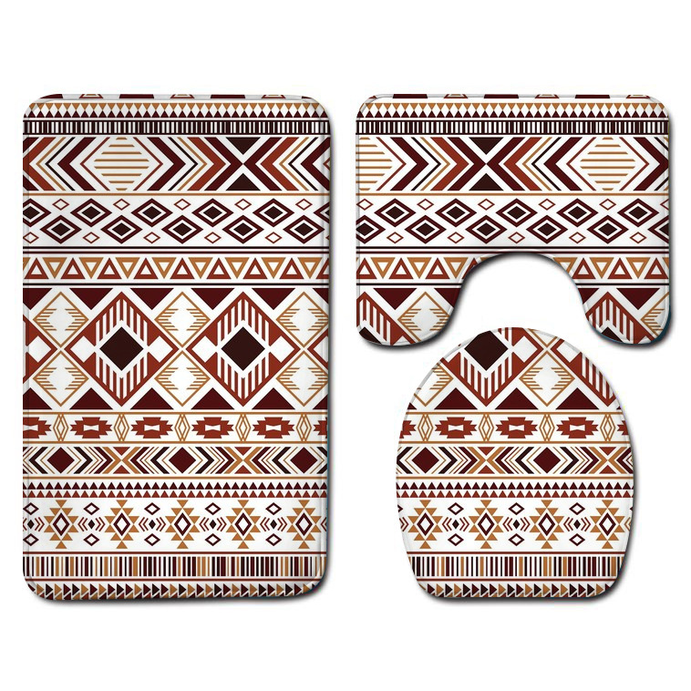 One Piece Dropshipping Bathroom Three-Piece Flannel Washed Toilet Floor Mat Bathtub Side Foot Mat Bathroom Small Wholesale