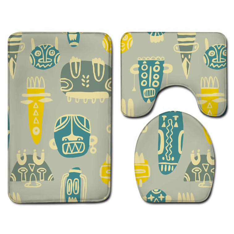 One Piece Dropshipping Bathroom Three-Piece Flannel Washed Toilet Floor Mat Bathtub Side Foot Mat Bathroom Small Wholesale One Piece Dropshipping Bathroom Three-Piece Flannel Washed Toilet Floor Mat Bathtub Side Foot Mat Bathroom Small Wholesale