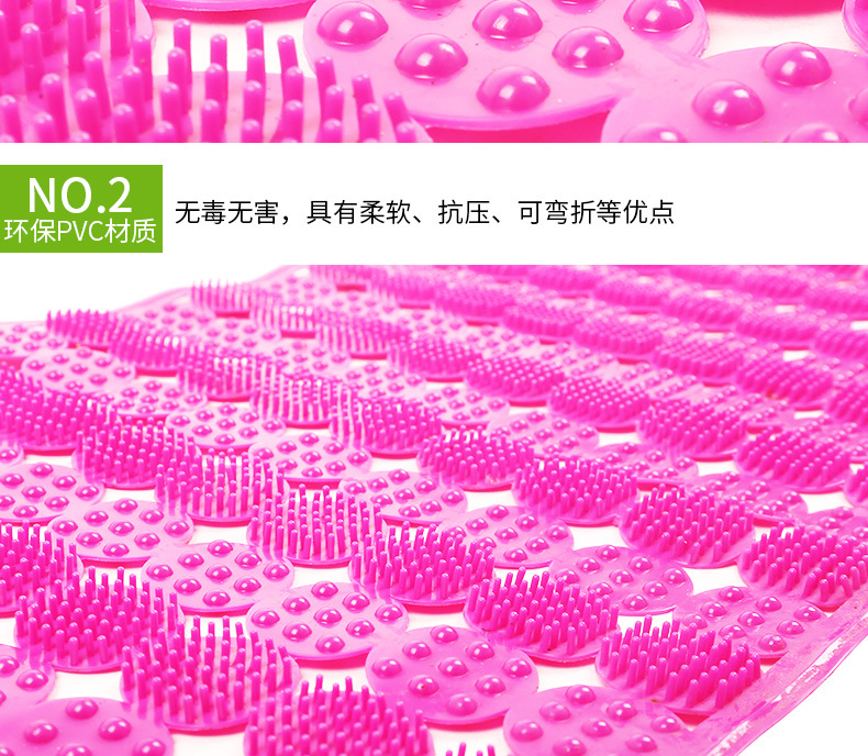 Manufacturer wholesales the hotel PVC floor mat bathroom anti - skid pad small plate brush bathtub with suction plate massage foot pad Manufacturer wholesales the hotel PVC floor mat bathroom anti - skid pad small plate brush bathtub with suction plate massage foot pad