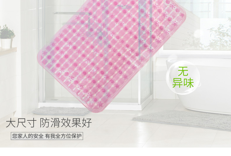 Factory Wholesale Hotel PVC Floor Mat Bathroom Non-Slip Mat Small Plate Brush Bathtub with Suction Cup Massage Foot Mat