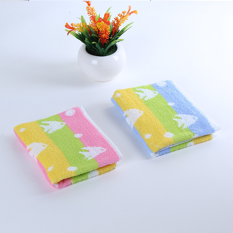 Pure cotton child towel untwisted 32 strands of towel cartoon bibulous jacquard child towel