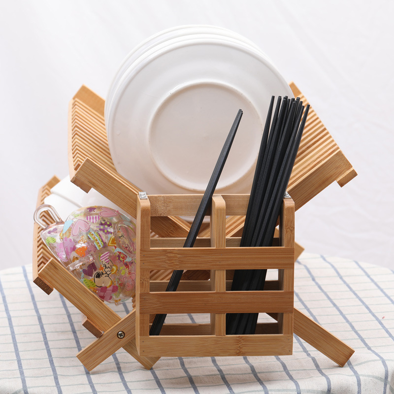 Bamboo Double-Layer Dish Rack Plate Rack Draining Rack Solid Wood Kitchen Storage Rack Dish Rack Bowl Bar with Chopsticks Cage Storage Rack Bamboo Double-Layer Dish Rack Plate Rack Draining Rack Solid Wood Kitchen Storage Rack Dish Rack Bowl Bar with Chopsticks Cage Storage Rack