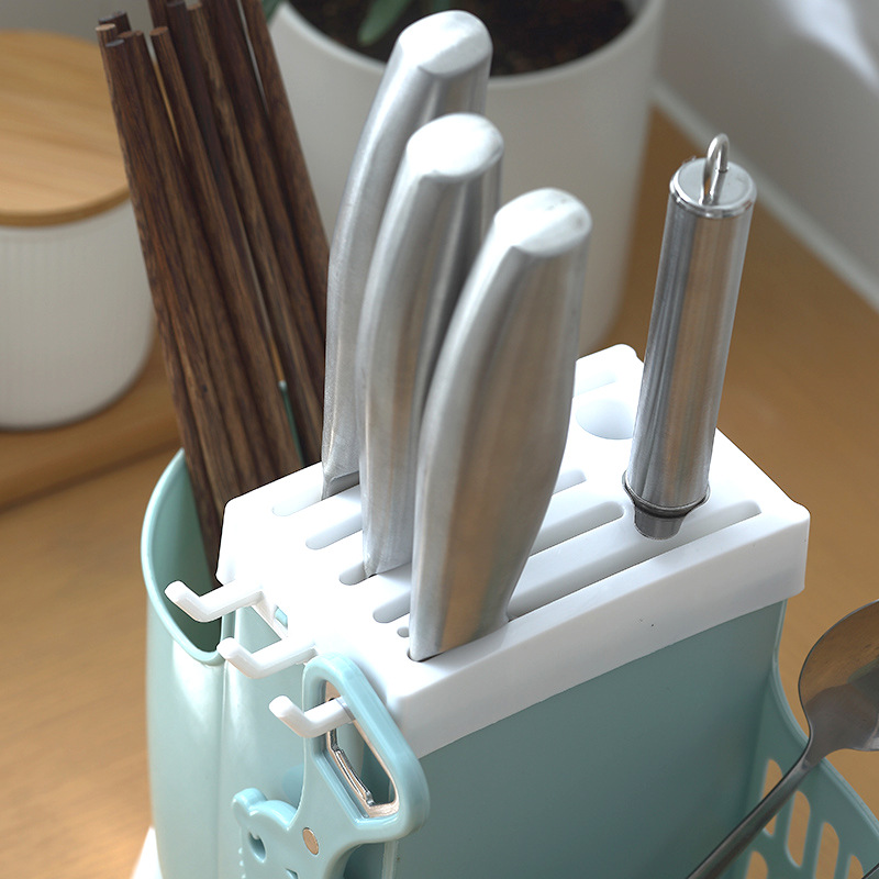 Multi-Functional Chopsticks Holder Draining Chopsticks Shelf Kitchen Chopsticks Box Hanging Tableware Toolframe Plastic Chopsticks Cage
