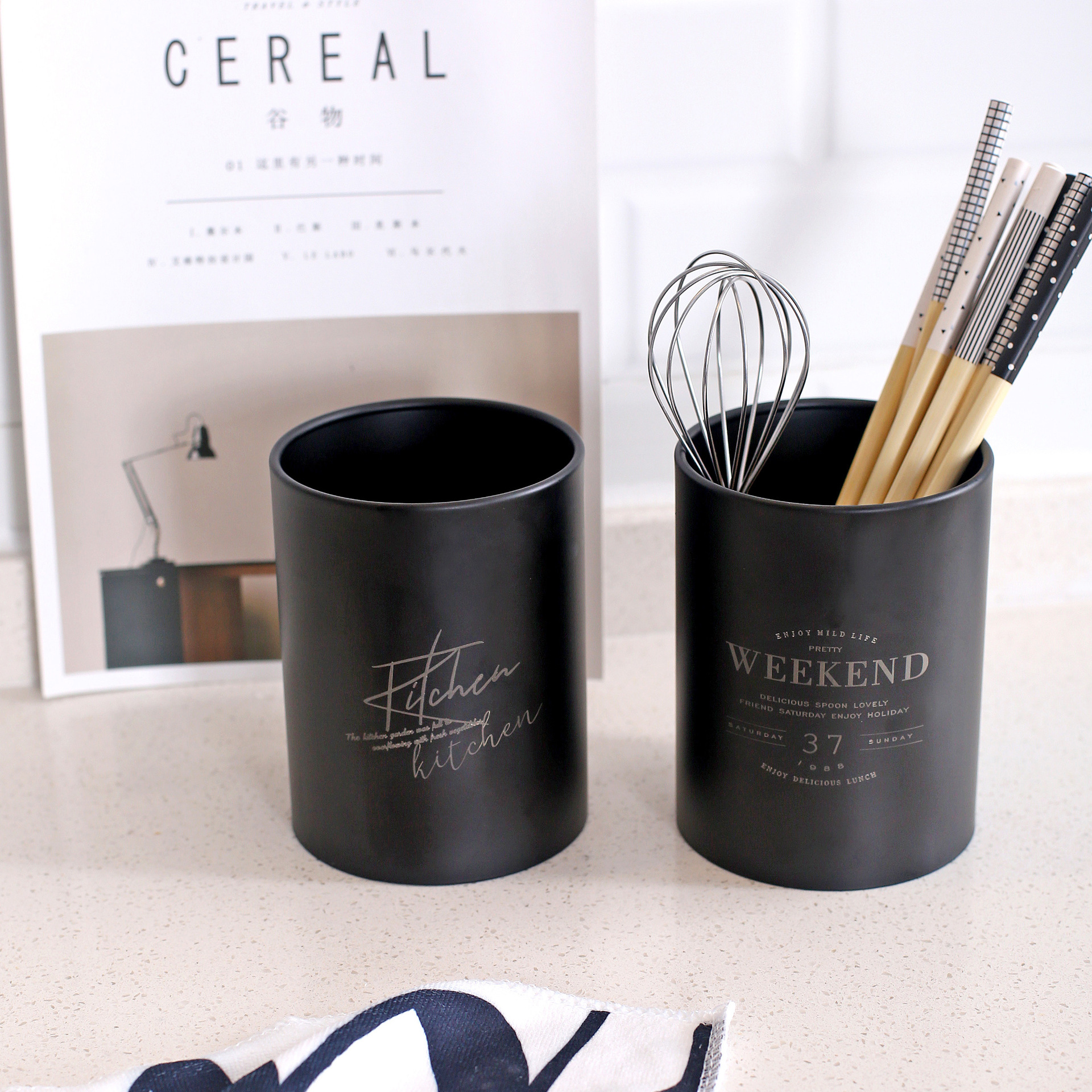 NordicStyle Stainless Steel Chopsticks Tube Household Chopsticks Cage Draining Tube Kitchen Storage Rack Storage Tank