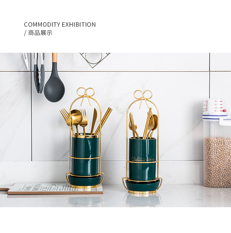 Light Luxury Ceramic Chopsticks Holder Household Kitchen Chopsticks Cage Chopsticks Draining Rack Creative Knife, Fork and Spoon Storage Draining Basket Light Luxury Ceramic Chopsticks Holder Household Kitchen Chopsticks Cage Chopsticks Draining Rack Creative Knife, Fork and Spoon Storage Draining Basket