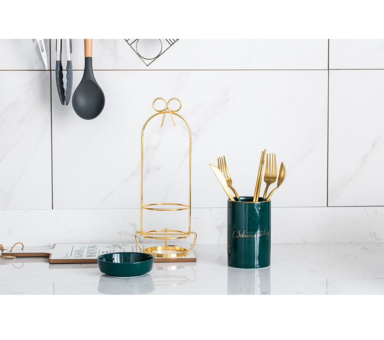 Light Luxury Ceramic Chopsticks Holder Household Kitchen Chopsticks Cage Chopsticks Draining Rack Creative Knife, Fork and Spoon Storage Draining Basket Light Luxury Ceramic Chopsticks Holder Household Kitchen Chopsticks Cage Chopsticks Draining Rack Creative Knife, Fork and Spoon Storage Draining Basket