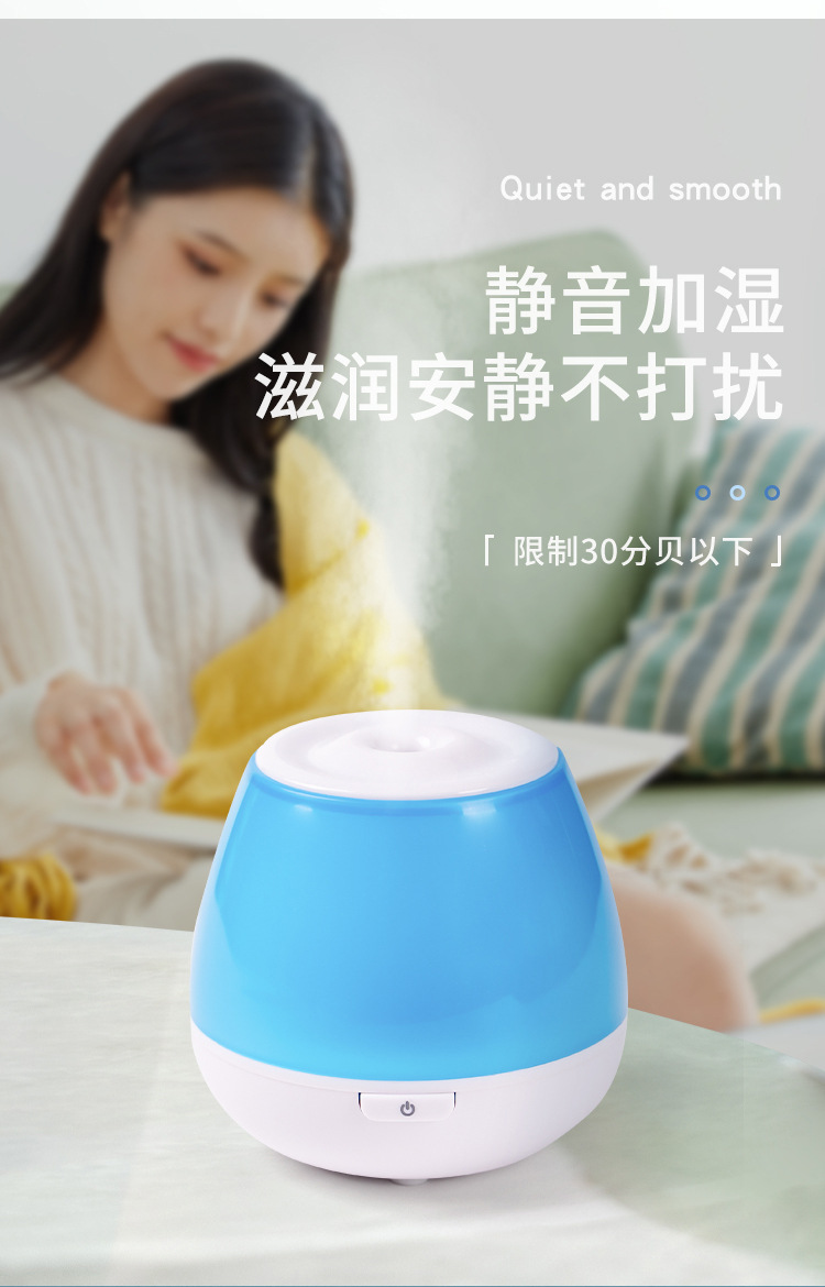 Cross-Border Creative Humidifier Household Seven-Color Ambience Light Desktop Air Purifier USB Mini Cute Cage Humidifier