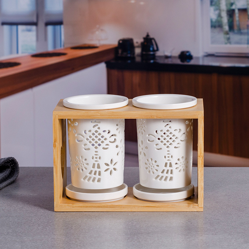 Chopsticks Holder Hollow Design Household Creative Drain Chopstick Barrel Chopsticks Cage Kitchen Storage Rack Fast Dragon Chopsticks Basket
