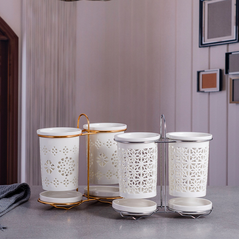 Chopsticks Holder Hollow Design Household Creative Drain Chopstick Barrel Chopsticks Cage Kitchen Storage Rack Fast Dragon Chopsticks Basket